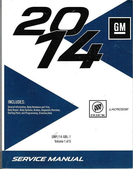 2014 Buick Lacrosse Factory Service Manual 5 Volume Set