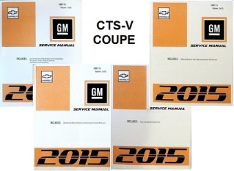 2015 Cadillac CTS-V Coupe Service Repair Workshop Shop Manual 4-Vol Set