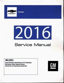 2016 Chevrolet Camaro Factory Service Repair Workshop Shtop Manual 6-Vol. Set