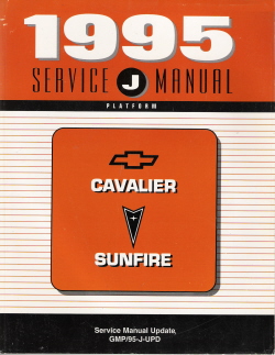 1995 Chevrolet Cavalier / Pontiac Sunfire Factory Service Manual Update