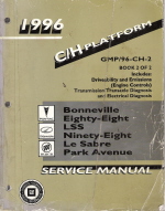 1996 Pontiac Bonneville, Oldsmobile Eighty-Eight, LSS, Ninety-Eight, Buick LeSabre, Park Avenue Factory Service Manual - 2 Volume Set