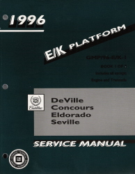 1996 Cadillac DeVille, Concours, Eldorado & Seville Factory Service Manual
