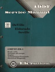 1997 Cadillac Deville, Eldorado, and Seville Factory Service Manual -2 Volume Set