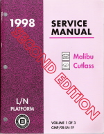 1998 Chevrolet Malibu Oldsmobile Cutlass Service Manual - 3 Volume Set