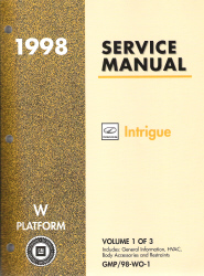 1998 Oldsmobile Intrigue Service Repair Manual - 3 Volume Set