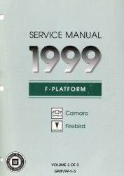 1999 Chevrolet Camaro & Pontiac Firebird Factory Service Manual - 3 Volume Set