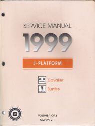 1999 Pontiac Sunfire & Chevrolet Cavalier Factory Service Manual - 2 Volume Set