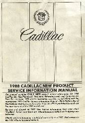 1988 Cadillac Factory Service Information Manual