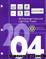2004 All GM Passenger Cars and Light Duty Trucks Transmission, Transaxle and Transfer Case Unit Repair Manual