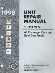 1998 All GM Passenger Cars and Light Duty Trucks Transmission, Transaxle and Transfer Case Unit Repair Manual & Supplement, 3 Volume Set