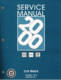 2000 Chevrolet & GMC C / K Pickup Sierra & Silverado Classic, Tahoe, Z71, Denali & Escalade  Factory Service Manual - 4 Volume Set