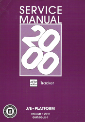 2000 Chevrolet Tracker Factory Service Manual