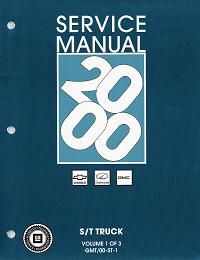 2000 Chevrolet S10, Blazer, GMC Sonoma, Jimmy, Envoy & Oldsmobile Bravada S/T Truck Factory Service Manual - 5 Volume Set