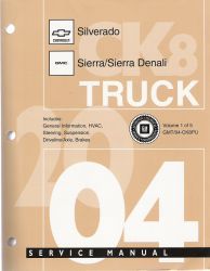 2004 Chevrolet & GMC CK8 Trucks, Silverado, Sierra / Denali, Suburban, Blazer Factory Service Manual - 5 Volume Set