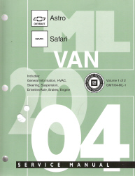2004 Chevrolet Astro & GMC Sarari Van Factory Service Manual