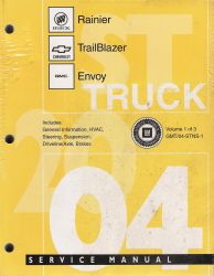 2004 Chevrolet Trailblazer EXT, GMC Envoy XL, Olds Bravada & Buick Rainier (ST-Platform) Service Manual - 3 Volume Set