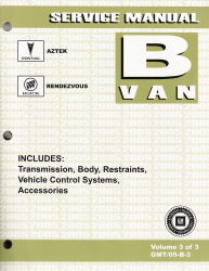 2005 Pontiac Aztek & Buick Rendezvous Factory Service Manual - 3 Volume Set