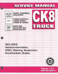 2005 Chevrolet & GMC Tahoe, Surburban, Avalanche, Yukon, XL, Denali, XL & Cadillac Escalade Factory Service Manual - 3 Volume Set