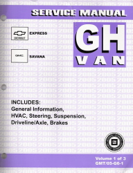 2005 GMC Chevrolet Express & Savana Van Factory Service Manual