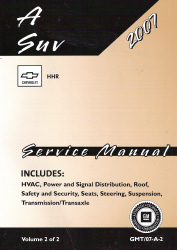 2007 Chevrolet HHR Factory Service Repair Workshop Manual - 2 Volume Set