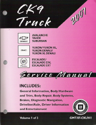 2007 Chevrolet Avalanche, Surburban,Tahoe, GMC Yukon, Denali & Cadillac Escalade Factory Service Manual - 3 Volume Set