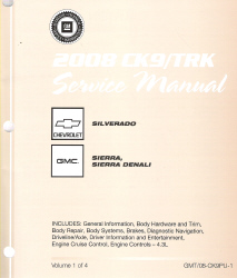 2008 Chevrolet Silverado, GMC Sierra Factory Service Repair Workshop Shop Manual- 4 Vol. Set