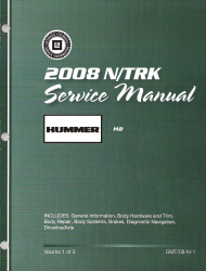 2008 Hummer H2 Factory Service Manual - 3 Volume Set