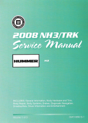 2008 Hummer H3 Factory Service Manual - 3 Volume Set