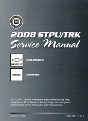 2008 Chevrolet Colorado & GMC Canyon Factory Service Manual 4-Vol. Set