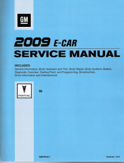 2009 Pontiac G8 Factory Service Manual