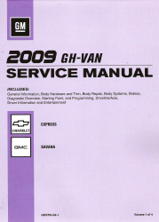 2009 Chevrolet Express & GMC Savana Van Factory Service Manual