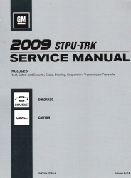 2009 Chevrolet Colorado & GMC Canyon Factory Service Manual 4-Vol. Set