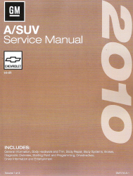 2010 Chevrolet HHR Factory Service Repair Workshop Manual, 3 Vol. Set