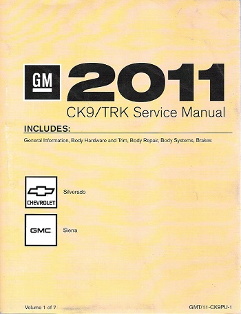 2011 Chevrolet and GMC Silverado, Sierra Factory Service Repair Workshop Shop Manual- 7 Vol. Set
