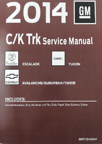 2014 Cadillac Escalade, Chevrolet Avalanche, Suburban, Tahoe & GMC Yukon Factory Service Manual - 5 Volume Set