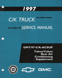 1997 GMC C/K Tahoe & Yukon Rear Air Conditioning Supplement