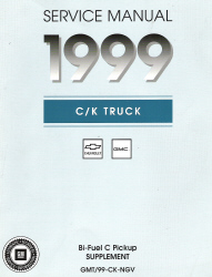 1999 Chevrolet GMC Factory Bi-Fuel C  Suppliment Pickup Truck Manual