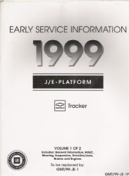 1999 Chevrolet Tracker Factory Early Service Manual - 2 Volume Set