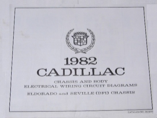 1982 Cadillac Chassis and Body Electrical Wiring Circuit Diagrams Eldorado & Seville