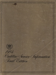1984 Cadillac Service Information Manual