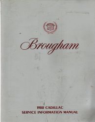 1988 Cadillac Brougham Factory Service Information Manual