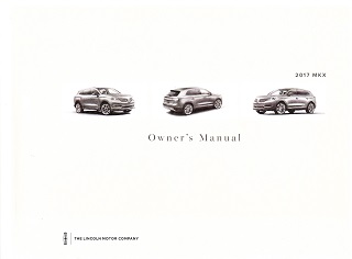 2017 Lincoln MKX Owner's Manual Portfolio