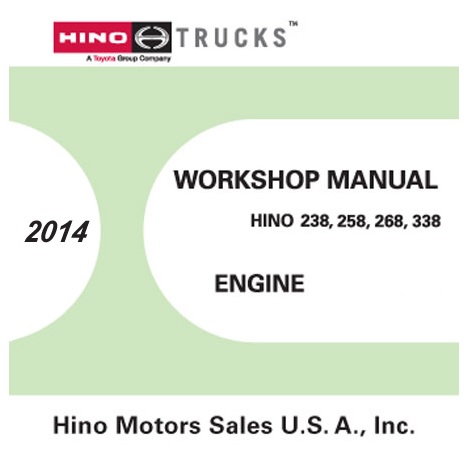 2014 Hino Engines Factory Service Manual on USB