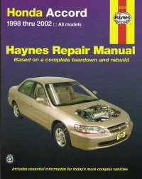 1998 - 2002 Honda Accord Haynes Repair Manual 