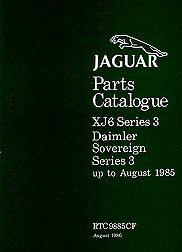 1979 - 1985 Jaguar XJ6 & Daimler Sovereign Series 3 Parts Catalog