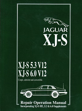 1975 - 1996 Jaguar XJS w/ V12 Engines + HE Official Repair Operation Manual