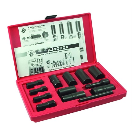 KenTool 13-Piece Deluxe Lug Wheel Lock Removal Set w/ Case