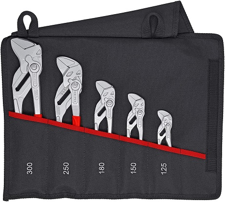 Knipex 5-Piece Pliers Wrench Set w/ Tool Roll