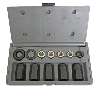 Lang Tools 12 Piece Wheel Stud Installer and Rethreader Kit