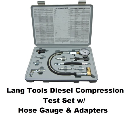 Lang Tools Diesel Compression Test Set w/ Hose Gauge & Adapters